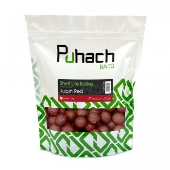 Варені бойли Puhach Baits Premium Line Shelf Life Boilies 24 mm 1 kg - Robin Red