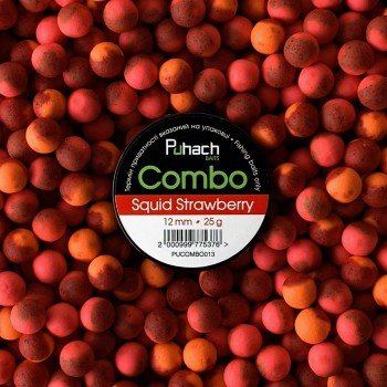 Puhach Baits Combo 12 mm - Squid Strawberry (Кальмар/Полуниця)