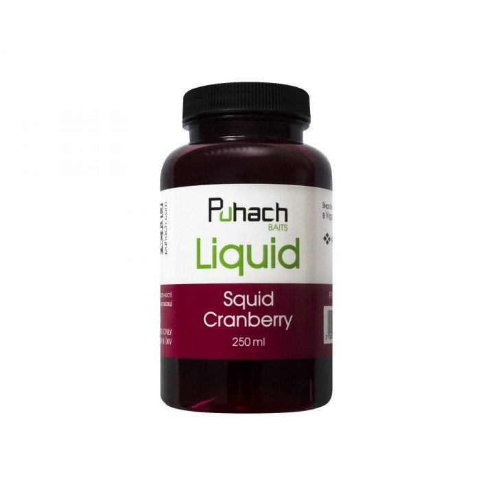 Puhach Baits Liquid 250 ml - Squid Сranberry (Кальмар/Журавлина)