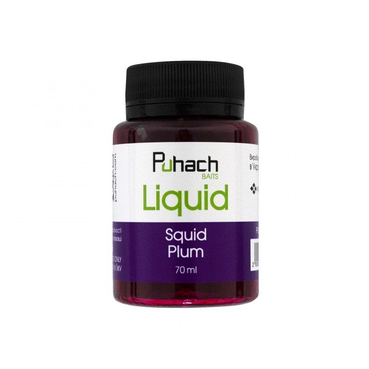 Puhach Baits Liquid 70 ml – Squid Plum (Кальмар/Слива)