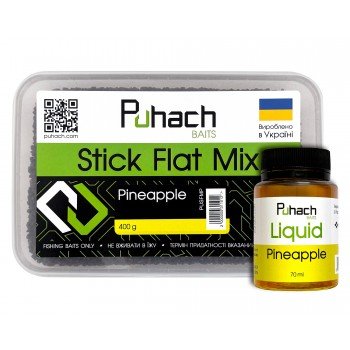 Набір Puhach Baits Stick Flat Mix + Liquid 70 ml – Pineapple (Ананас)