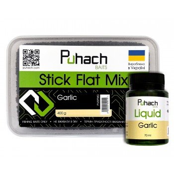 Набір Puhach Baits Stick Flat Mix + Liquid 70 ml – Garlic (Часник)