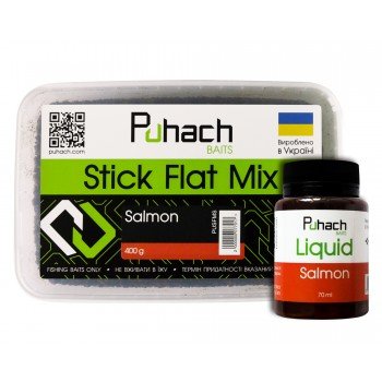 Набір Puhach Baits Stick Flat Mix + Liquid 70 ml – Salmon (Лосось)