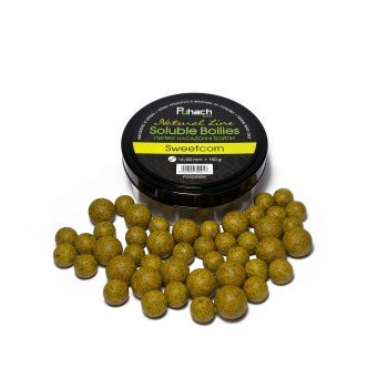 Пилячі насадочні бойли Puhach Baits Natural Line Soluble Boilies 16/20 mm - Sweetcorn (Кукурудза)