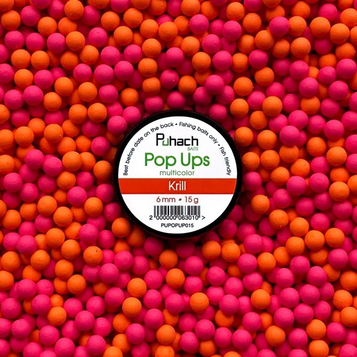 Puhach Baits Pop Ups 6 mm Multicolor - Krill