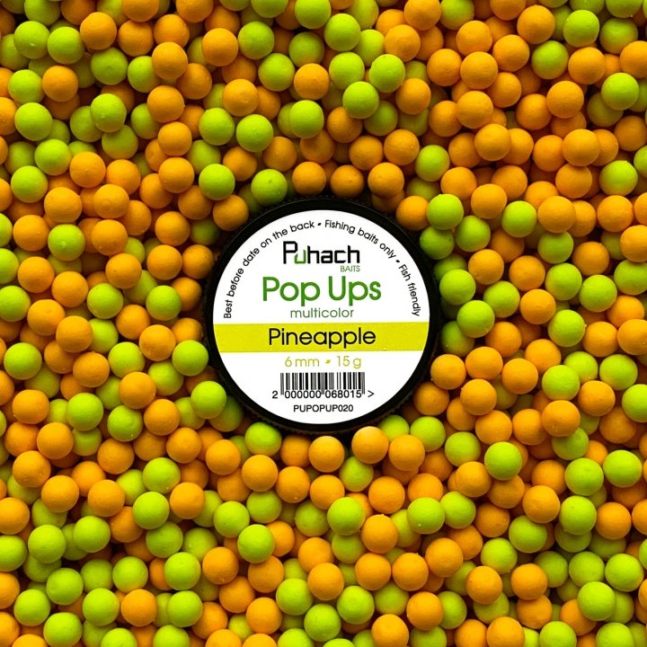 Puhach Baits Pop Ups 6 mm Multicolor - Pineapple (Ананас)