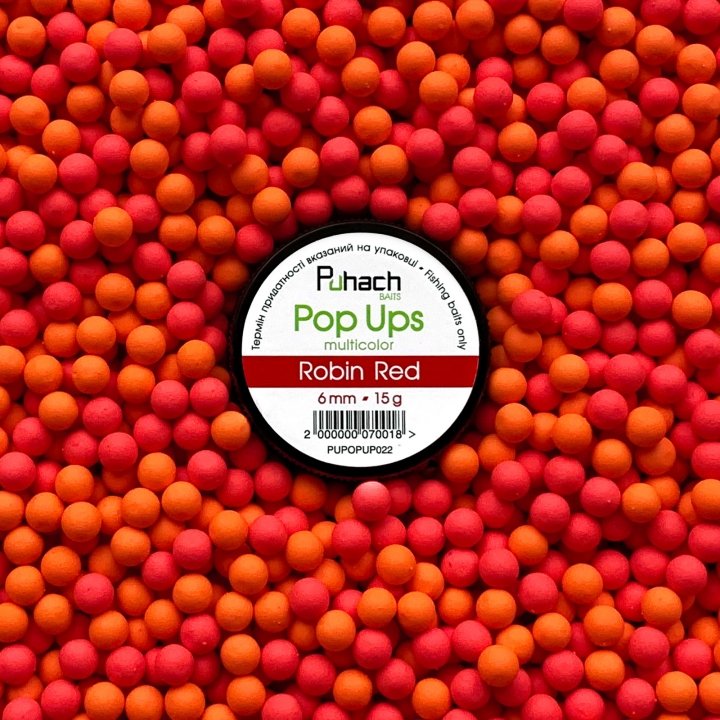 Puhach Baits Pop Ups 6 mm Multicolor - Robin Red