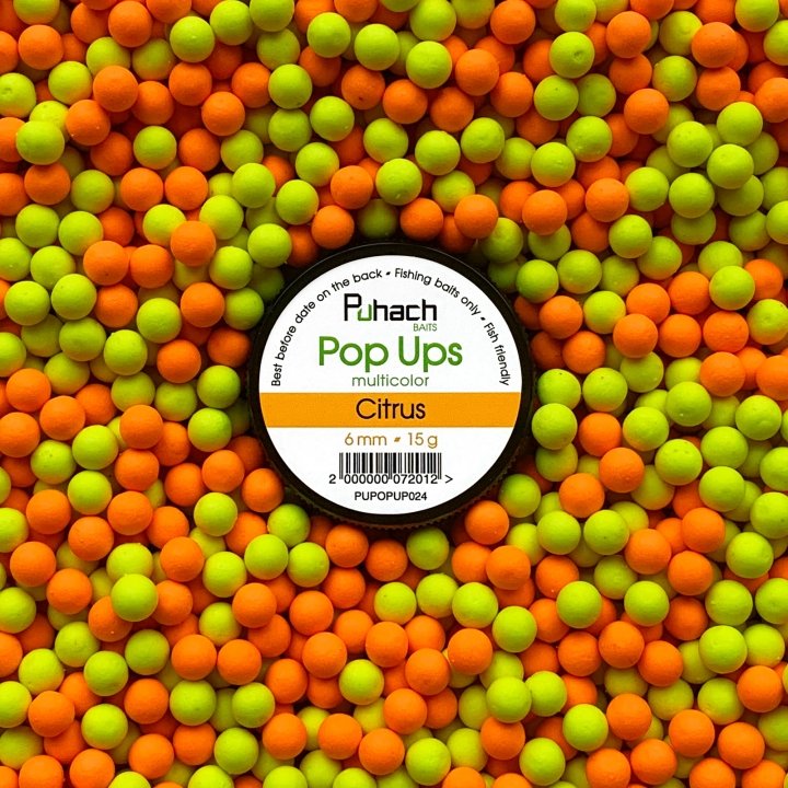 Puhach Baits Pop Ups 6 mm Multicolor - Citrus (Цитрус)