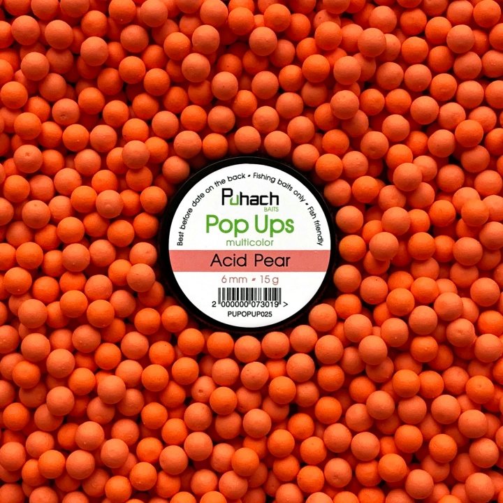Puhach Baits Pop Ups 6 mm Multicolor - Acid Pear (Кисла груша)