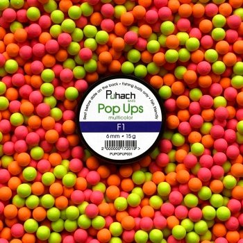 Puhach Baits Pop Ups 6 mm Multicolor - F1 (Bubble Gum)
