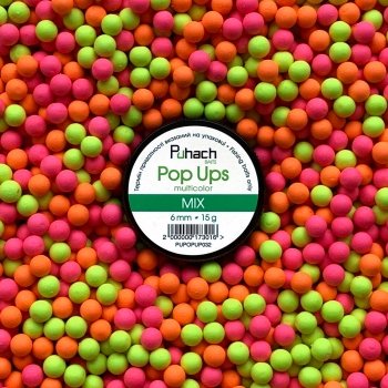 Puhach Baits Pop Ups 6 mm Multicolor - MIX (Без запаху)