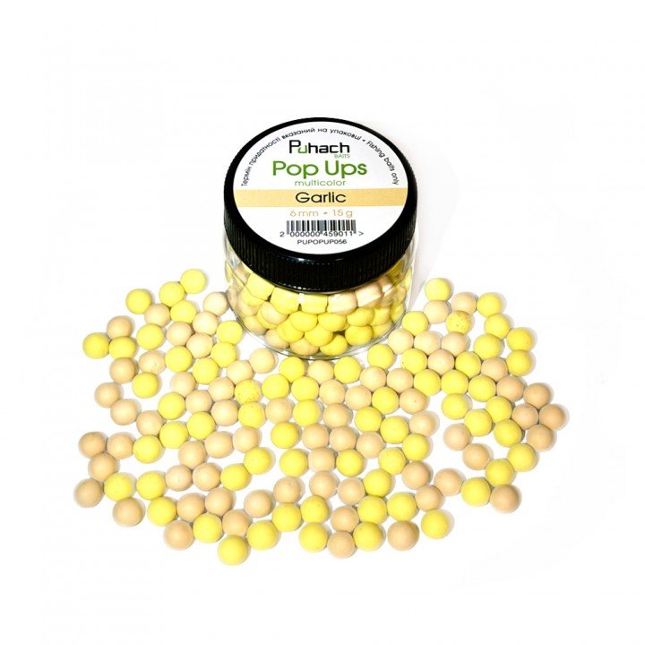 Puhach Baits Pop Ups 6 mm Multicolor - Garlic (Часник)