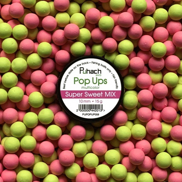 Puhach Baits Pop Ups 10 mm Multicolor - Super Sweet MIX (Найсолодший мікс) Puhach Baits Pop Ups 10 mm Multicolor - Super Sweet MIX (Найсолодший мікс)