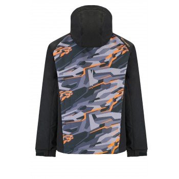 Куртка Viverra Softshell Infinity Hoody Black Camo Orange XL