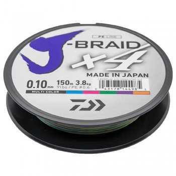 Шнур Daiwa J-Braid X4E 0,17mm 150m Multi Color (12745-017)