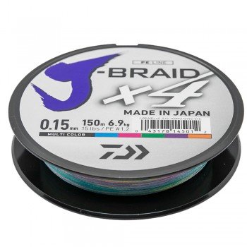 Шнур Daiwa J-Braid X4E 0,10mm 150m Multi Color (12745-010)