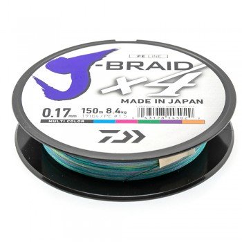 Шнур Daiwa J-Braid X4E 0,10mm 150m Multi Color (12745-010)