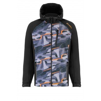 Куртка Viverra Softshell Infinity Hoody Black Camo Orange S