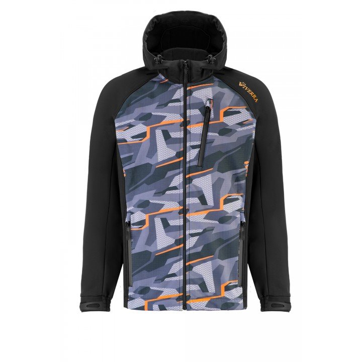 Куртка Viverra Softshell Infinity Hoody Black Camo Orange S