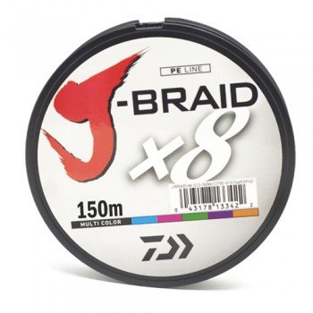 Шнур Daiwa J-Braid X8 0,06mm-150m MULTI COLOR (12755-006)