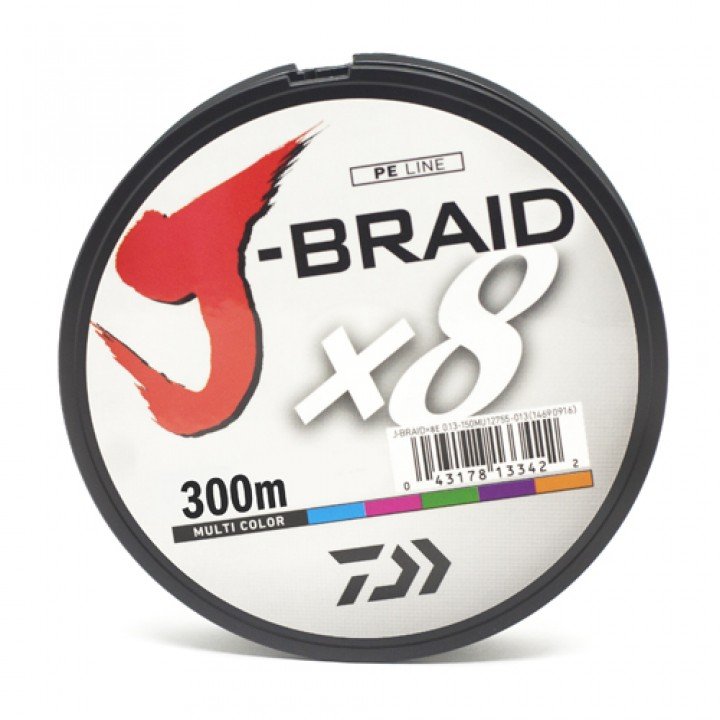 Шнур Daiwa J-Braid X8 0,42mm-300m MULTI COLOR (12755-142)