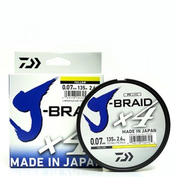 Шнур Daiwa J-Braid X4E 0,33mm-135m yellow (12740-033)