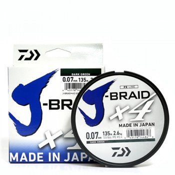 Шнур Daiwa J-Braid X4E 0,15mm 135m Dark Green (12741-015)