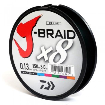 Шнур Daiwa J-Braid X8 0,06mm-150m MULTI COLOR (12755-006)