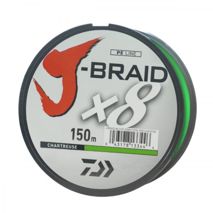 Шнур Daiwa J-Braid X8 0,06mm 150m chartreuse (12750-006)