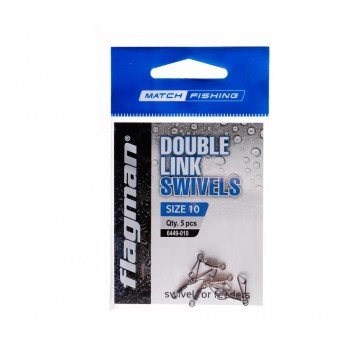 Фидерный двойной вертлюжок Flagman Double Link Swivels № 10, 5 шт