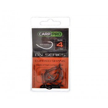 Гачки Carp Pro Black Nickel Curved Shank №4 Гачки Carp Pro Black Nickel Curved Shank №4