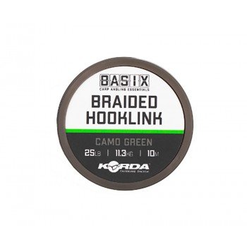 Повідковий матеріал Korda Basix Braided Hooklink Camo Green 25lb 10м