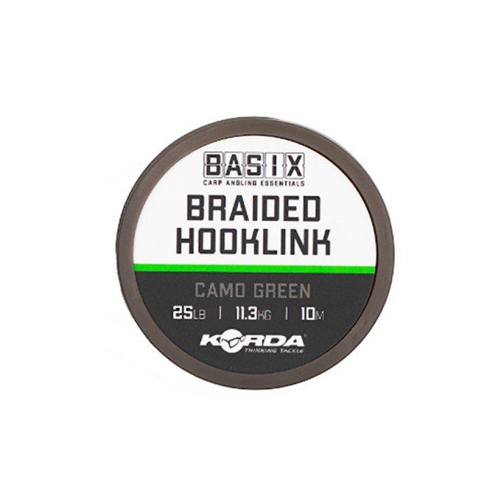 Повідковий матеріал Korda Basix Braided Hooklink Camo Green 25lb 10м