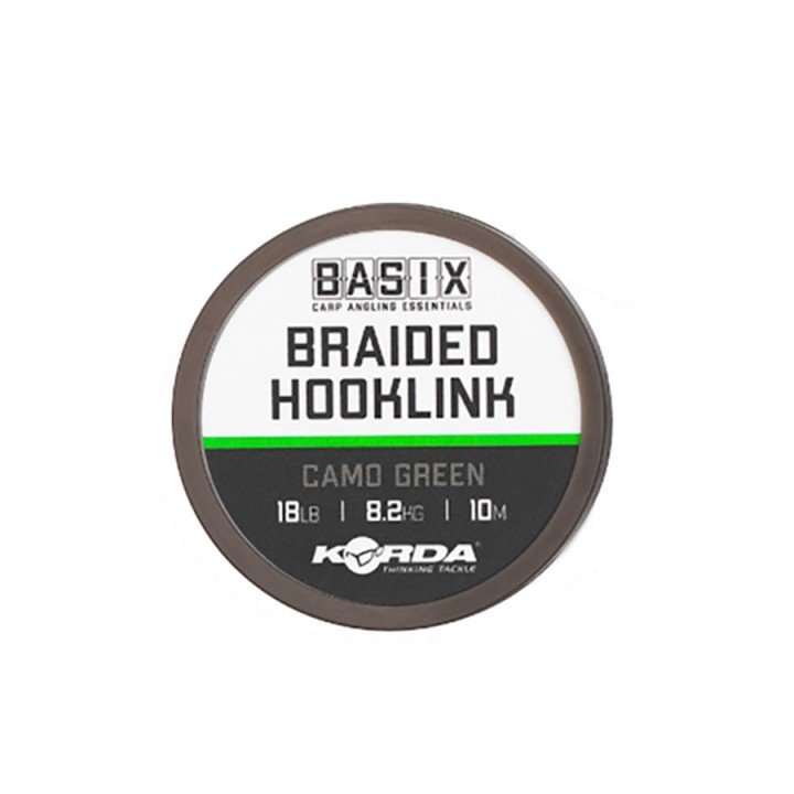 Повідковий матеріал Korda Basix Braided Hooklink Camo Green 18lb 10м Повідковий матеріал Korda Basix Braided Hooklink Camo Green 18lb 10м