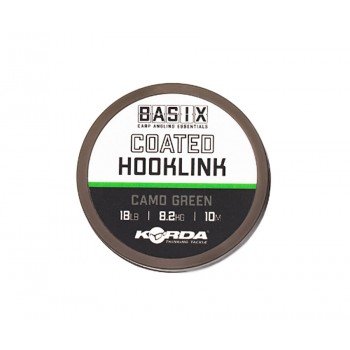 Повідковий матеріал Korda Basix Coated Hooklink Camo Green 18lb 10m