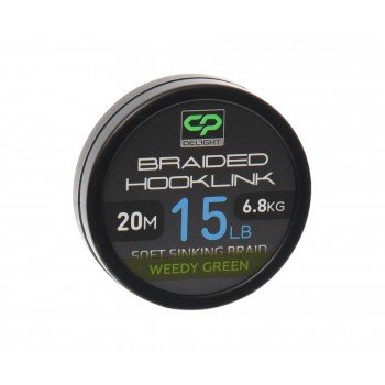 Повідцевий матеріал без оболонки Carp Pro Deligth Soft Braided Hooklink Weedy Green 20м 15lb