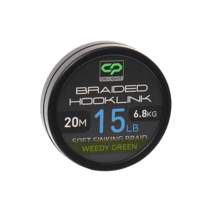 Повідцевий матеріал без оболонки Carp Pro Deligth Soft Braided Hooklink Weedy Green 20м 15lb