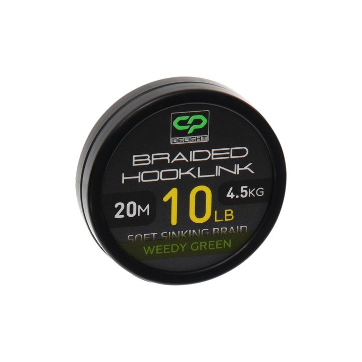 Повідцевий матеріал без оболонки Carp Pro Deligth Soft Braided Hooklink Weedy Green 20м 10lb