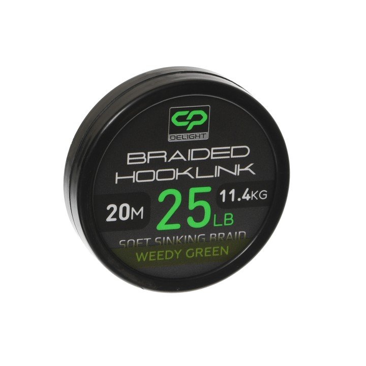 Повідцевий матеріал без оболонки Carp Pro Deligth Soft Braided Hooklink Weedy Green 20м 25lb