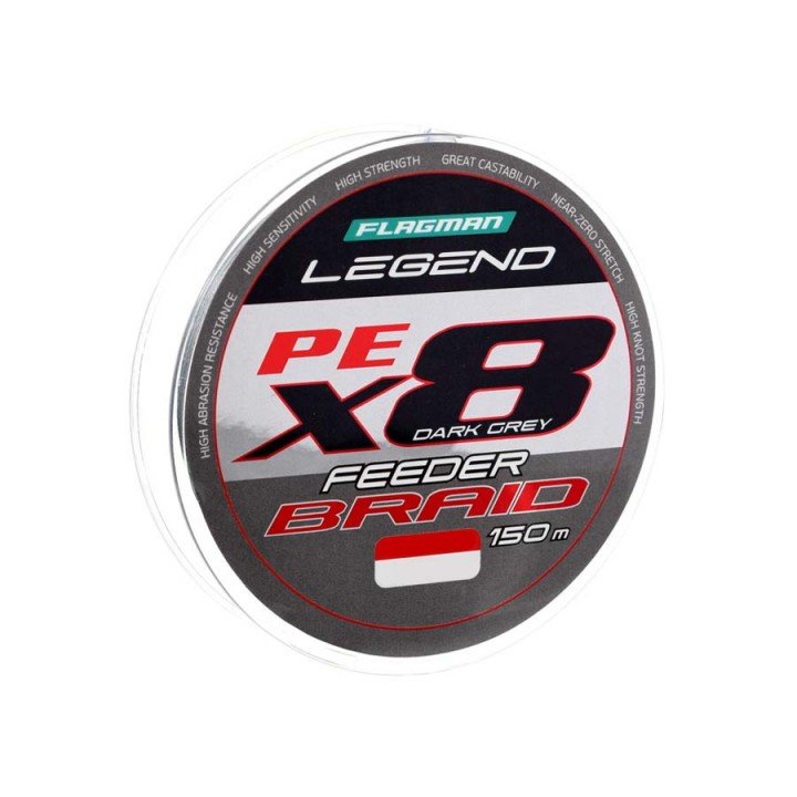 Шнур 21 Legend Feeder Braid X8 Dark Grey 150м 0.10мм