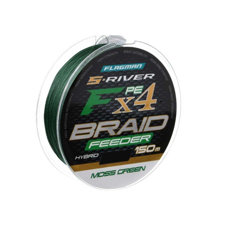 Шнур 21 S-River PE Braid Hybrid F4 Feeder 150м Moss Green 0.10мм