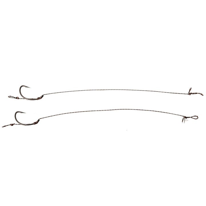 Готовий повідець 20 15см Sinking Braid 25 lb x8 PTFE Curved Shank №8