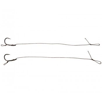 Готовий повідець 20 Wide Gape In-Turned Ready Rig 15см Sinking Braid 25 lb x8 PTFE №4