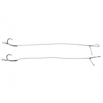 Готовий повідець 20 Wide Gape In-Turned Ready Rig 15см Sinking Braid 25 lb x8 PTFE №6