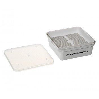 Коробка для наживки+сито+кришка 13,5х13,5х5,5см Grey Box+Cover+Riddle